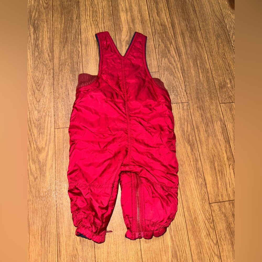 Baby Gap Snow ⛄️ FleeceLined ‘Ski’ Bib Pants 2 zippers Easy In & Out 6-12 month